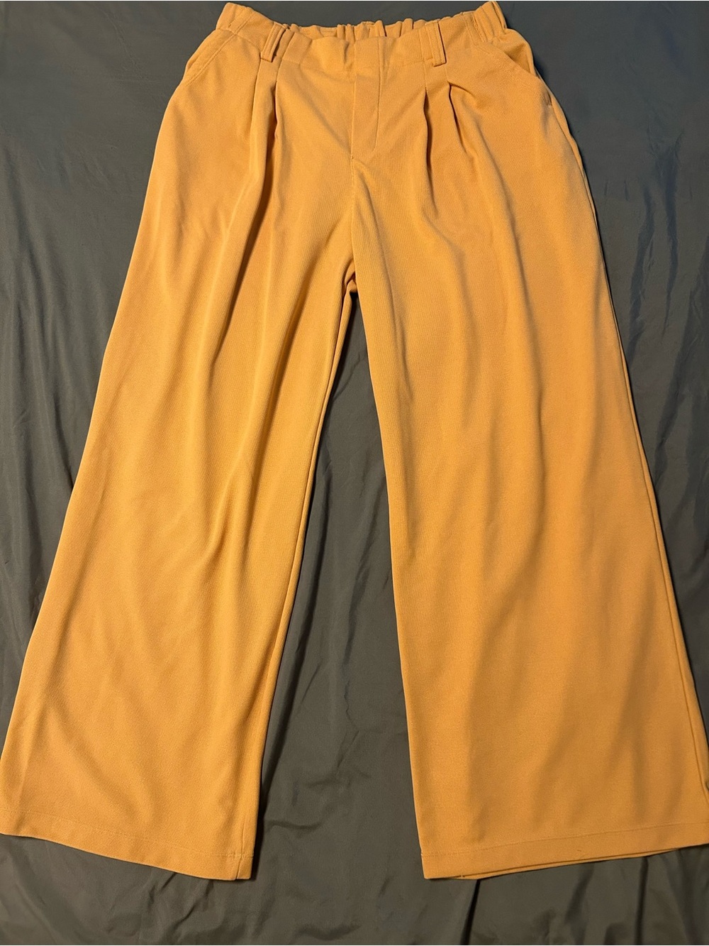 HALARA Women’s waffle Wide-Leg Pull-On Pants - burnt orange